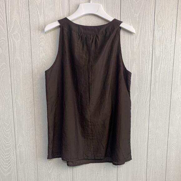 Style & Co Brown Sleeveless Floral Top Size 6 NWT - Picture 4 of 4